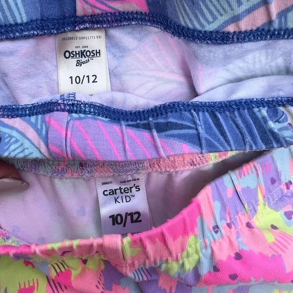 Carters Girl Set of 2 leggings Capri size 10-12